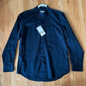 Zara Black Button-Up Shirt